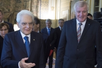 Il Presidente Sergio Mattarella con Horst Seehofer, Ministro Presidente della Stato Libero di Baviera