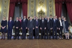 Il Presidente della Repubblica Sergio Mattarella in occasione della cerimonia di giuramento del Governo Gentiloni
