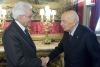 Il Presidente della Repubblica Sergio Mattarella con il Presidente emerito