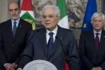 Il Presidente Sergio Mattarella al termine delle consultazioni