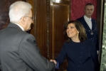 Il Presidente Sergio Mattarella con la sen. Maria Elisabetta Alberti Casellati, Presidente del Senato