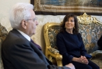 Il Presidente Sergio Mattarella con la sen. Maria Elisabetta Alberti Casellati, Presidente del Senato 