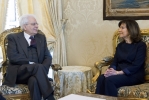 Il Presidente Sergio Mattarella con la sen. Maria Elisabetta Alberti Casellati, Presidente del Senato nel corso dei colloqui