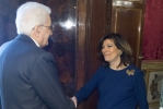 Il Presidente Sergio Mattarella con il Presidente del Senato, Maria Elisabetta Alberti Casellati 