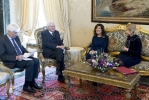 Il Presidente Sergio Mattarella con il Presidente del Senato, Maria Elisabetta Alberti Casellati durante i colloqui