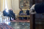 Il Presidente Sergio Mattarella con il Presidente del Senato, Maria Elisabetta Alberti Casellati durante i colloqui