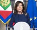 Il Presidente del Senato, Maria Elisabetta Alberti Casellati al termine dei colloqui con il Presidente Sergio Mattarella