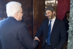Il Presidente della Repubblica Sergio Mattarella con il Presidente della Camera Roberto Fico