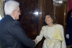 Il Presidente Sergio Mattarella con Maria Elisabetta Alberti 