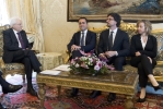 Il Presidente Sergio Mattarella con la delegazione del "Movimento 5 Stelle"