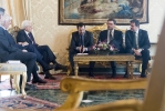 Il Presidente Sergio Mattarella con la delegazione di "Lega - Salvini Premier" in occasione delle consultazioni