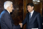 Il Presidente della Repubblica Sergio Mattarella con il Prof. Giuseppe Conte