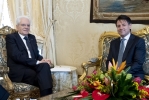 Il Presidente della Repubblica Sergio Mattarella con il Prof. Giuseppe Conte