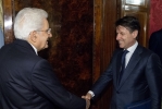 Il Presidente Sergio Mattarella con il Prof. Giuseppe Conte 