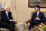 Il Presidente della Repubblica Sergio Mattarella con il Prof. Giuseppe Conte 
