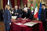 Il Presidente della Repubblica Sergio Mattarella con Giulia Bongiorno, 