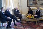 Il Presidente Sergio Mattarella con il Presidente del Senato