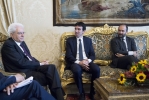 Il Presidente Sergio Mattarella con la delegazione del  "Partito Democratico" in occasione delle consultazioni