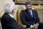 Il Presidente Sergio Mattarella con Roberto Fico, Presidente della Camera dei Deputati,