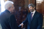 Il Presidente della Repubblica Sergio Mattarella con il  Presidente della Camera