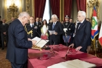 Il Presidente della Repubblica Sergio Mattarella con Paolo Savona,