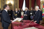 Il Presidente della Repubblica Sergio Mattarella con il Ministro della giustizia, Alfonso Bonafede