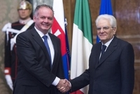 Incontro del Presidente della Repubblica Sergio Mattarella con il Presidente della Repubblica Slovacca, Andrej Kiska