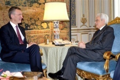 Incontro del Presidente della Repubblica Sergio Mattarella con il Segretario Generale della N.A.T.O., Jens Stoltenberg.