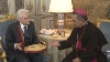 S.E. Rev.ma Mons. Giovanni Angelo Becciu, consegna al Presidente Mattarella il "Gran Collare dell'Ordine Piano"