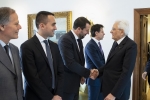Il Presidente Sergio Mattarella con il Ministro dell'Interno Matteo Salvini in occasione dell'incontro per il prossimo Consiglio Europeo.
