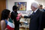 Il Presidente Sergio Mattarella in occasione della visita all'Ospedale pediatrico Meyer