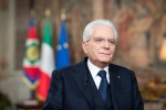 Il Presidente della Repubblica Sergio Mattarella durante il discorso di fine anno