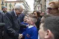 Il Presidente della Repubblica Sergio Mattarella a Napoli, visita il Rione Sanità