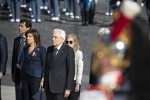 Il Presidente della Repubblica Sergio Mattarella con le Alte cariche dello Stato rende omaggio al Milite Ignoto all'Altare della Patria in occasione della Festa della Repubblica
