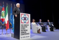Il Presidente della Repubblica Sergio Mattarella in occasione della cerimonia di apertura della XIII edizione del Forum delle Città creative UNESCO