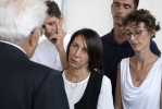 Il Presidente della Repubblica Sergio Mattarella con i familiiari delle vittime del crollo del Ponte Morandi
