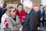 Il Presidente Sergio Mattarella con i familiiari delle vittime del crollo del Ponte Morandi