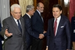 Il Presidente della Repubblica Sergio Mattarella  con il Presidente del Consiglio Giuseppe Conte