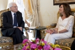 Il Presidente della Repubblica Sergio Mattarella  con la Sen. Avv. Maria Elisabetta ALBERTI CASELLATI, Presidente del Senato della Repubblica, in occasione delle consultazioni