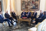 Roma - Il Presidente della Repubblica Sergio Mattarella  con la delegazione dei Gruppi Parlamentare “Partito Democratico” del Senato della Repubblica e della Camera dei Deputati,  in occasione delle consultazioni