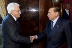 Il Presidente della Repubblica Sergio Mattarella  con l’On. Dott. Silvio BERLUSCONI  Presidente del Partito “Forza Italia – Berlusconi Presidente”, in occasione delle consultazioni