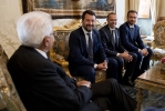 Il Presidente della Repubblica Sergio Mattarella  con la delegazione dei Gruppi Parlamentari “Lega – Salvini Premier” del Senato della Repubblica e della Camera dei Deputati, in occasione delle consultazioni
