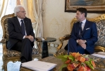 Il Presidente della Repubblica Sergio Mattarella  con il Presidente del Consiglio incaricato  Prof. Giuseppe Conte