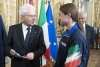 Il Presidente Sergio Mattarella nel corso dell'incontro con gli atleti dei Campionati del Mondo di Nuoto di Gwangju 2019