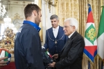 Il Presidente Sergio Mattarella nel corso dell'incontro con gli atleti dei Campionati del Mondo di Nuoto di Gwangju 2019

