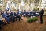 Il Presidente Sergio Mattarella nel corso dell'incontro con gli atleti dei Campionati del Mondo di Nuoto di Gwangju 2019
