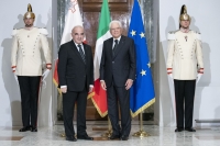 Il Presidente Sergio Mattarella, riceve al Quirinale,il Presidente della Repubblica di Malta, S.E. il Signor George William Vella
