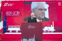 Il Presidente della Repubblica Sergio Mattarella interviene alla cerimonia in occasione del 180°anniversario della linea ferroviaria Napoli – Portici
