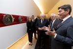 Il Presidente della Repubblica Sergio Mattarella nel corso della visita a Kilometro Rosso
