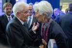 - Il Presidente della Repubblica Sergio Mattarella con Chrisitne Lagarde, Presidente designata della Banca Centrale Europea